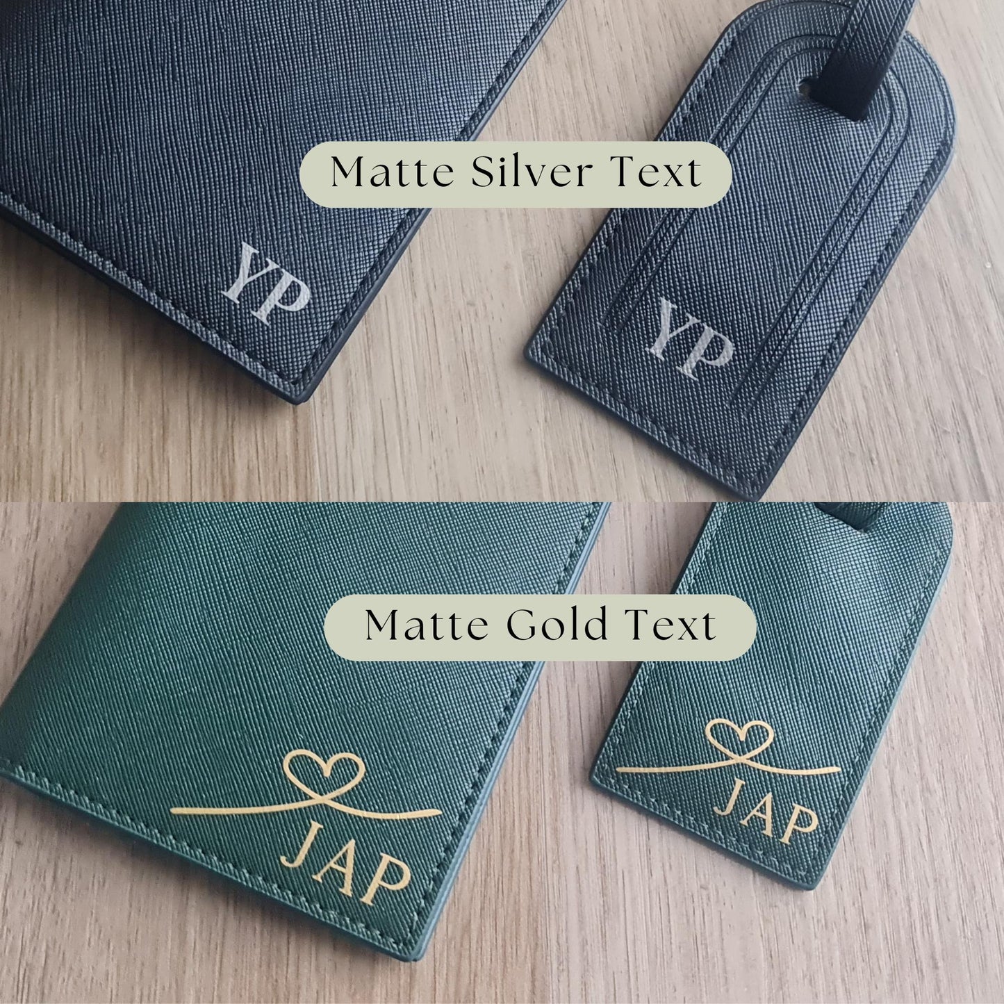 Luxury Personalised Travel Gift Set with Passport Cover & Luggage Tag