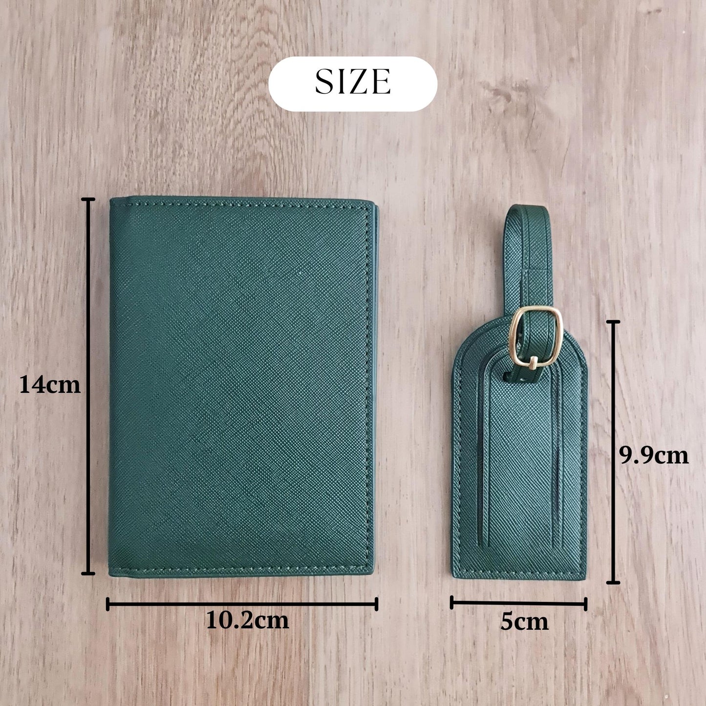 Luxury Personalised Travel Gift Set with Passport Cover & Luggage Tag